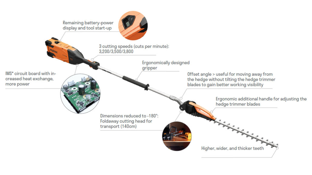 Helion ALPHA hedge trimmer | Pellenc Hedge Cutter